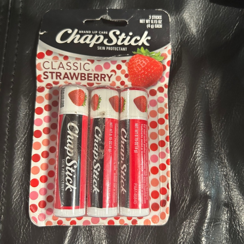 ChapStick Classic Strawberry Lip Balm Trio